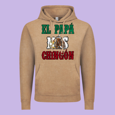 El Papa Mas Chingon Mexican Flag Vintage Hoodie Designed By Jasminsmagicworld