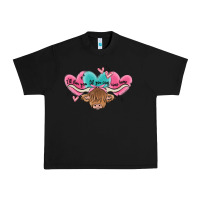 Black western cow and heart Urban Heavy Tee - MaliasSmallBusiness