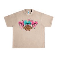 French Oak western cow and heart Urban Heavy Tee - MaliasSmallBusiness