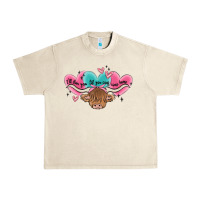 Sandshell western cow and heart Urban Heavy Tee - MaliasSmallBusiness