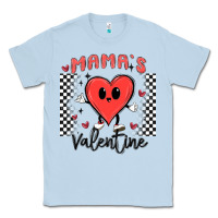 Dusty Blue mama's valentine Classic Tee - MaliasSmallBusiness