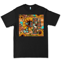 Black cross sunflower butterfly Premium Tee - JahusDesignShop