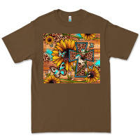 Cacao cross sunflower butterfly Premium Tee - JahusDesignShop
