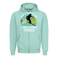 Seafoam Don t Follow Me I Do Stupid Things Zipper Hoodie - Bettercallsaul