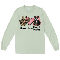 Matcha peace love french bulldog Long Sleeve Tee - JahusDesignShop