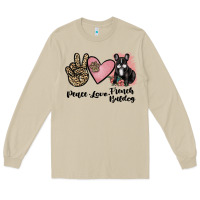 Mushroom peace love french bulldog Long Sleeve Tee - JahusDesignShop