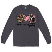 Smoke peace love french bulldog Long Sleeve Tee - JahusDesignShop