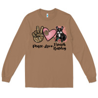 Toasted Coconut peace love french bulldog Long Sleeve Tee - JahusDesignShop