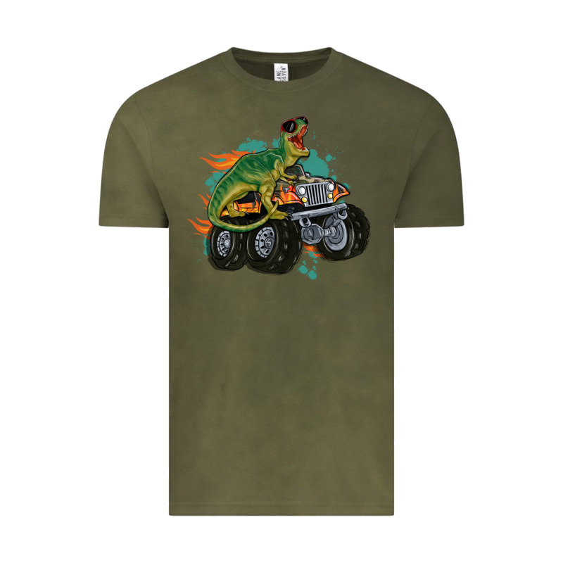 Monster Truck And T Rex Dinosaur Vintage Tee by MaliasSmallBusiness | Teevron