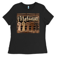 Black melanin American flag Ladies Tee - HRA Design Shop