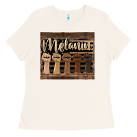 Bone melanin American flag Ladies Tee - HRA Design Shop