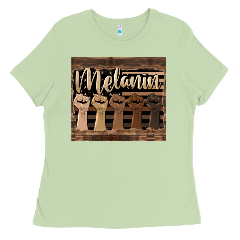 Melanin American Flag Ladies Tee by HRA Design Shop | Teevron