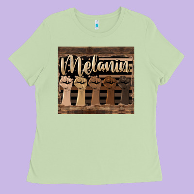 Melanin American Flag Ladies Tee Designed By Hra Design Shop