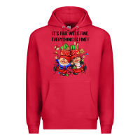 Cardinal its fine were fine everything is fine Premium Hoodie - CowGirlArtShop