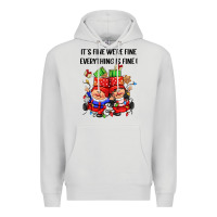 Dove Grey its fine were fine everything is fine Premium Hoodie - CowGirlArtShop