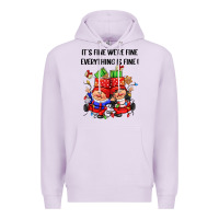 Lilac its fine were fine everything is fine Premium Hoodie - CowGirlArtShop