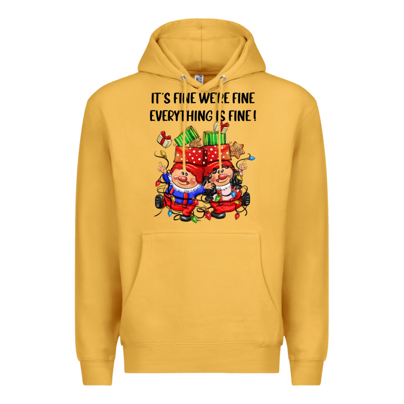 Its Fine Were Fine Everything Is Fine Premium Hoodie by CowGirlArtShop | Teevron