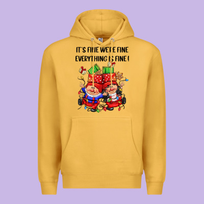 Its Fine Were Fine Everything Is Fine Premium Hoodie Designed By Cowgirlartshop