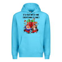 Ocean Blue its fine were fine everything is fine Premium Hoodie - CowGirlArtShop