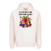 Pale Pink its fine were fine everything is fine Premium Hoodie - CowGirlArtShop