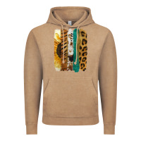Vintage Coffee Leopard Sunflower Brush Strokes Vintage Hoodie - Jasminsmagicworld