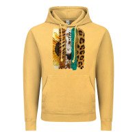 Vintage Mustard Leopard Sunflower Brush Strokes Vintage Hoodie - Jasminsmagicworld