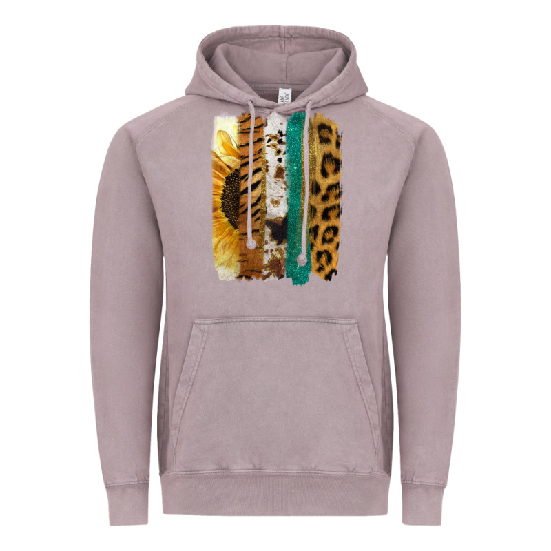 Leopard Sunflower Brush Strokes Vintage Hoodie by Jasminsmagicworld | Teevron