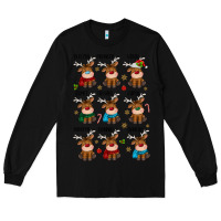 Black christmas reindeers Long Sleeve Tee - MaliasSmallBusiness