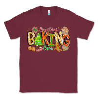 Burgundy Christmas Baking Crew Classic Tee - CowhideDigitalArt