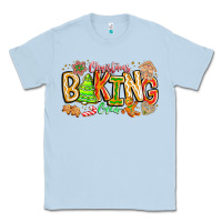 Dusty Blue Christmas Baking Crew Classic Tee - CowhideDigitalArt