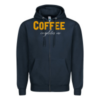 Navy Coffee Completes Me Zipper Hoodie - Bettercallsaul
