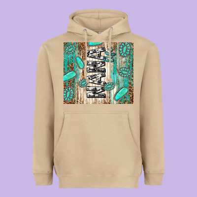Nana Life Glitter Leopard Heavyweight Hoodie Designed By Tumblerdesignbyshophia