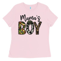 Bubblegum Pink mama's boy Ladies Tee - CowhideDigitalArt