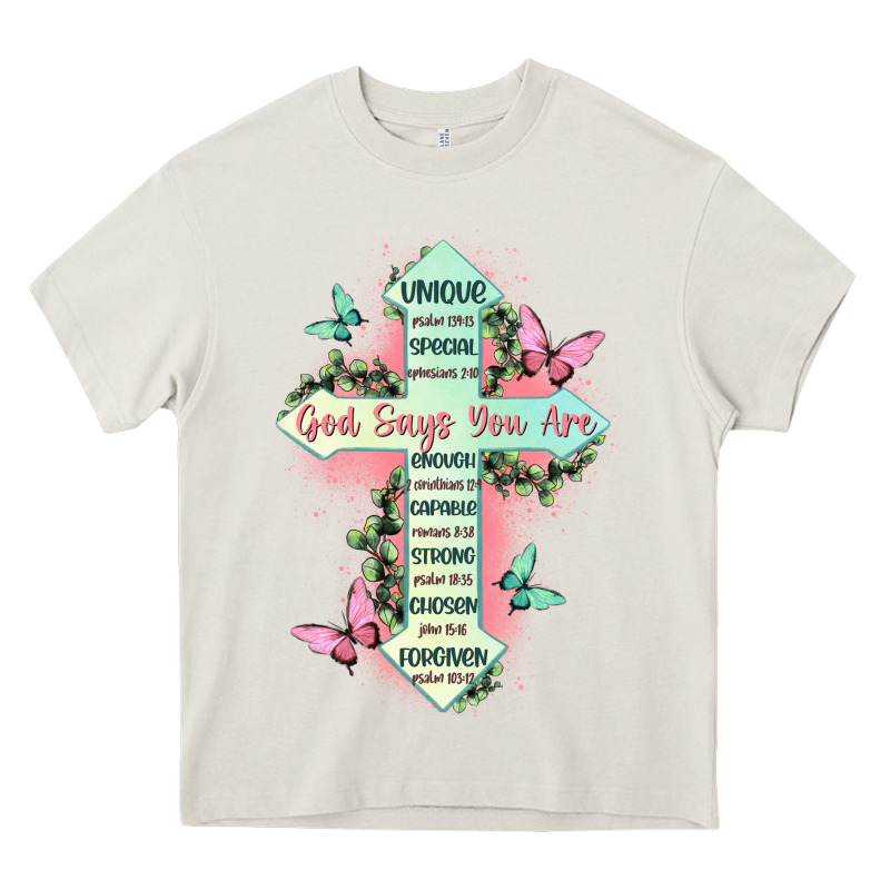 God Says You Are Cross Heavy Core Tee by JahusDesignShop | Teevron