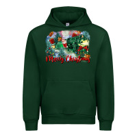 Forest Green merry christmas santa polar express Urban Hoodie - FaDigitalArtStudio