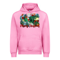 Fuchsia Pink merry christmas santa polar express Urban Hoodie - FaDigitalArtStudio