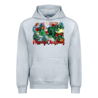 Heather Grey merry christmas santa polar express Urban Hoodie - FaDigitalArtStudio