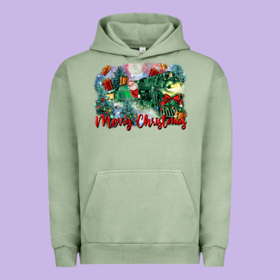 Merry Christmas Santa Polar Express Urban Hoodie Designed By Fadigitalartstudio