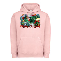 Pigment Salmon merry christmas santa polar express Urban Hoodie - FaDigitalArtStudio