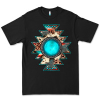 Black aztec leopard turquoise gemstone Premium Tee - JahusDesignShop