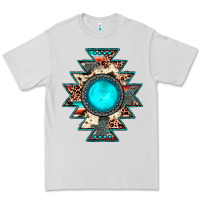 Dove Grey aztec leopard turquoise gemstone Premium Tee - JahusDesignShop