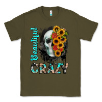 Army Green beautiful crazy skull Classic Tee - JahusDesignShop