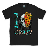 Black beautiful crazy skull Classic Tee - JahusDesignShop