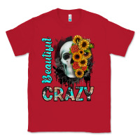 Red beautiful crazy skull Classic Tee - JahusDesignShop