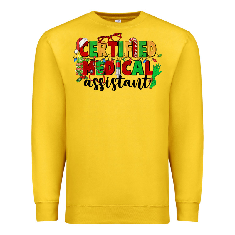 Certified Medical Assistant Premium Sweatshirt by CowGirlArtShop | Teevron
