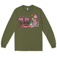 Army Green freezing to death skeleton Long Sleeve Tee - MaliasSmallBusiness