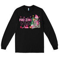 Black freezing to death skeleton Long Sleeve Tee - MaliasSmallBusiness
