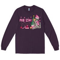 Plum freezing to death skeleton Long Sleeve Tee - MaliasSmallBusiness