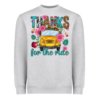 Heather Grey thanks for the ride Heavyweight Sweatshirt - NancyCooperArtShop