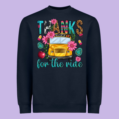 Thanks For The Ride Heavyweight Sweatshirt Designed By Nancycooperartshop